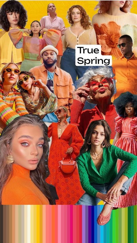 True Spring outfit and colour inspiration ✨The True Spring palette is warm, bright and clear! #truespring #colouranalysis #coloranalysis #colorseasons True Spring Palette, Warm Spring Palette, True Spring Color Palette, Light Spring Color Palette, True Spring Colors, Light Spring Colors, True Spring, Clear Spring, Spring Palette