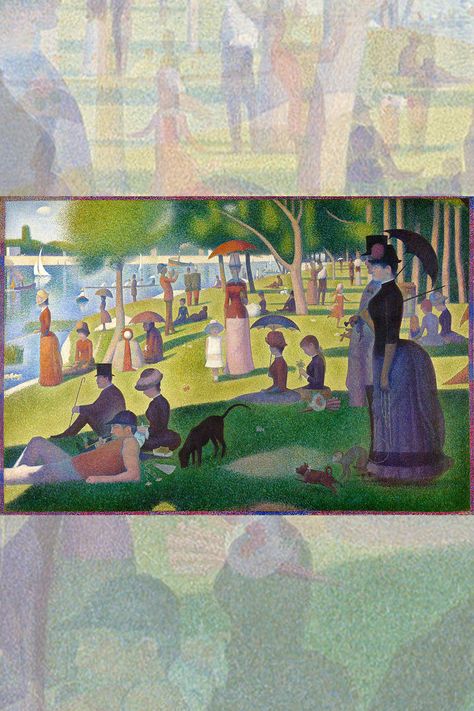 Even during a pandemic, your artsy family can enjoy a Sunday afternoon by the river — Seurat style! Connect the dots of Neo-Impressionism on a fun mini-adventure fine art. #fineartfunart #artappreciation #pointillism Seurat Paintings, George Seurat, متحف فني, Paul Signac, Istoria Artei, Most Famous Paintings, Caspar David Friedrich, Georges Seurat, 19th Century Paintings