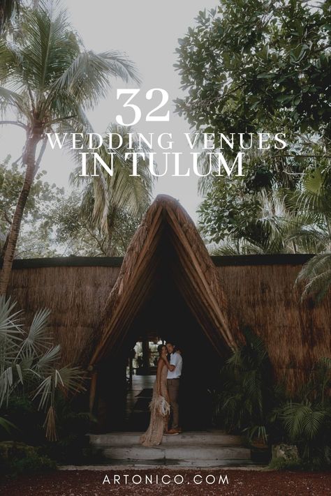 Guide of wedding venues in Tulum Tulum Micro Wedding, Beach Wedding Venue Aesthetic, Tulum Mexico Wedding Venues, Coolest Wedding Venues, Akiin Tulum Wedding, Tropical Elopement Destinations, Wedding In Tulum Mexico, Mexico Elopement Destinations, Tulum Destination Wedding