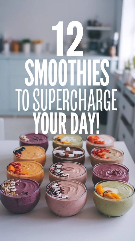 12 Refreshing Smoothie Recipes to Boost Your Energy in 2024 Smoothie Combinations Healthy, Smoothies For Breakfast Mornings, Energy Smoothie Recipes Breakfast, Smoothies Made With Water, Jugo Juice Smoothie Recipes, Healthy Smoothies For Energy, Pre Make Smoothies, Happy Viking Smoothie, Smoothie Breakfast Ideas