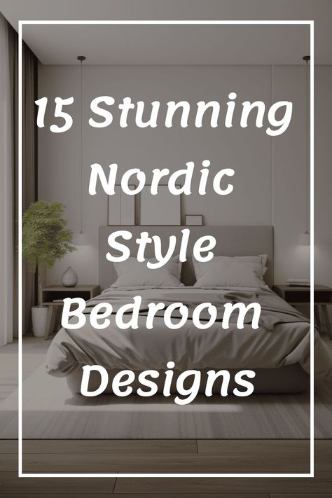 Cozy bedroom Nordic Master Bedrooms Decor, Nordic Room Ideas, Modern Scandinavian Interior Bedroom, Scandinavian Bedroom Inspiration, Nordic Bedroom Scandinavian, Big Bedroom Ideas Aesthetic, Scandinavian Interior Design Bedroom, Rustic Scandinavian Bedroom, Scandinavian Bedroom Nordic