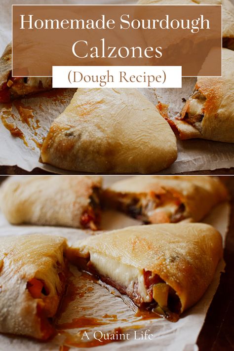 I am going to show you how to make the most delicious homemade sourdough calzones with this super simple sourdough dough recipe that you can stuff in any anyway you like! Sourdough Discard Calzone Dough, Sourdough Calzone Recipe, Sourdough Discard Meals, Sourdough Empanada Dough, Sourdough Empanadas, Sourdough Calzone Dough, Sourdough Dinner Recipes, Sourdough Calzone, Sourdough Ideas