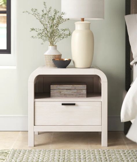 Essie Nightstand curated on LTK Wood Pedestal, White Nightstand, Night Stands, Wood Nightstand, Bedroom Night Stands, Drawer Nightstand, Grey Wood, Ash Wood, Joss And Main