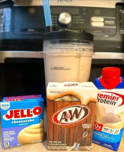 Premier Protein Shake Recipes & Ideas | 😍Protein filled root beer float 😍 | Facebook Premier Protein Shake Recipes, Protien Shake Recipes, Premier Protein Shake, Protein Drink Recipes, Premier Protein Shakes, Christmas Punch Recipes, A&w Root Beer, Premier Protein, Healthy Recipes For Diabetics