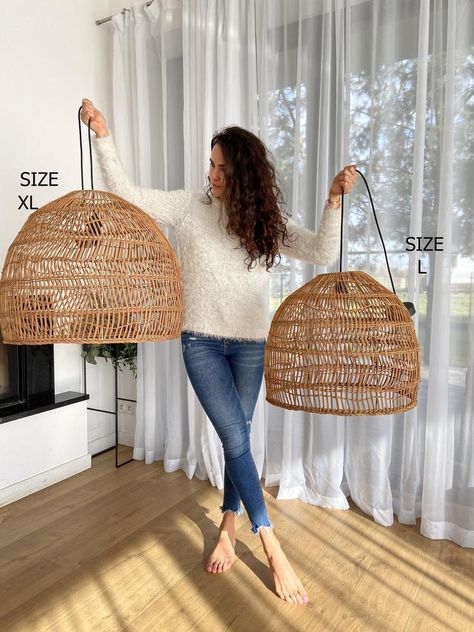 Wicker Lampshades Uk, Rattan Lampshades Uk, Lamp Shades Wicker, Ikea Rattan Lampshade, Ikea Rattan Light Shade, Large Rattan Chandelier Shown In Room, Hk Living Wicker Lamp, Hanging Lamps Over Dining Table, Large Lamp Dining Room