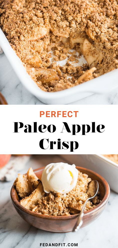 Apple Crisp Recipe With Oats, Paleo Apple Crisp, Recipe With Oats, Paleo Apple, Paleo Ice Cream, Paleo Thanksgiving, Gluten Free Apple Crisp, Easy Apple Crisp Recipe, Apple Crisp Recipe