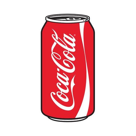 Can Of Coke, Coca Cola, Vinyl Sticker, Vinyl, White