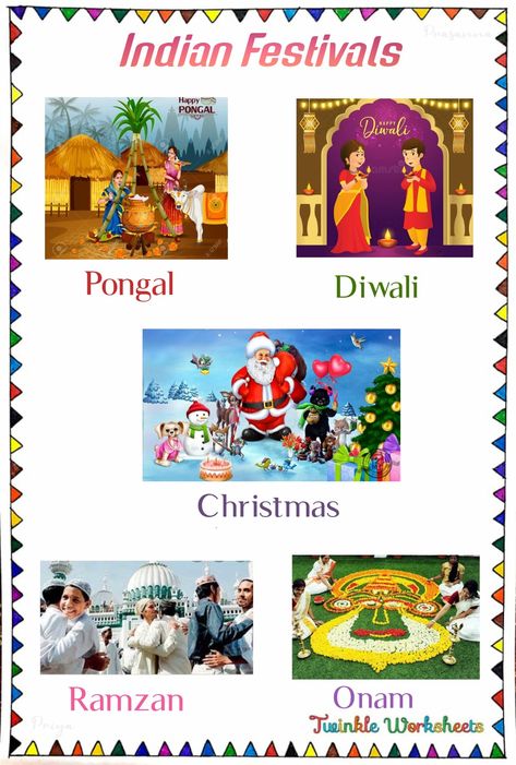 This worksheet is about learning the important festivals of India. Have fun learning with us!. Indian Festivals Worksheets For Kids, Festival Worksheets For Grade 1, Indian Festivals School Project, Festival Chart For School, Festivals Of India Chart For Kids, National Festivals Of India Chart, Indian Festivals Chart, Festivals Of India Worksheet, National Festivals Of India