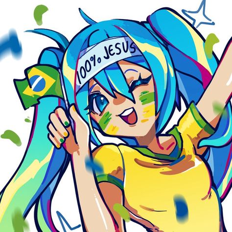 min ✦ ⋆ ₊ ‧ . no Twitter: "go bostil https://t.co/ddBKun3BFM" / Twitter Brazilian Miku Cosplay, Miku Brazilian, Brazilian Hatsune Miku, Brazilian Miku, Hatsune Miku, Fortnite, Drawing Reference, Vocaloid, Art Style