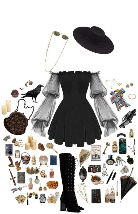 Witchy Aesthetic Outfit, Modern Witch Outfit, Witch Aesthetic Outfit, Modern Witch Fashion, Witchy Clothes, Witchy Outfits, Vampire Clothes, Under Your Spell, Witch Fashion