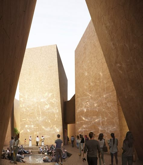 Foster + Partners unveils Saudi Arabia pavilion for Expo 2025 Osaka Audio Visual Installation, Spatial Experience, Model Village, Innovative Logo, British Architecture, Pavilion Design, Foster Partners, The Pavilion, Installation Design