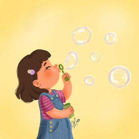 Cartoon Blowing Bubbles, Blow Bubbles Illustration, Bubble Blowing Art, Blowing Bubbles Illustration, Blowing Bubbles Drawing, Bubble Poster, Bubbles Cartoon, Bubbles Illustration, Bubble Illustration