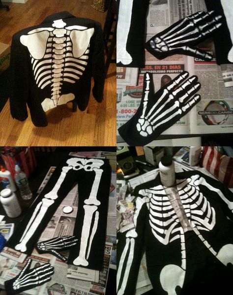 how to make a home made skeleton costume How To Make A Skeleton Costume, Diy Skeleton Costume Women, Skeleton Costume Ideas, Easy Skeleton Costume, Diy Skeleton Costume, Kids Skeleton Costume, Skeleton Costume Kids, Skeleton Costume Diy, Costume Template