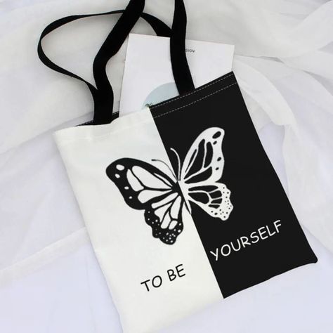 Black Tote Bag Design Ideas, Black Tote Bag Design, Shopping Bags Design, Cute Tote Bag Design, Customized Tote Bags, Tote Bags Design, Tote Bag Design Ideas, Creative Tote Bag, Tote Bag Designs