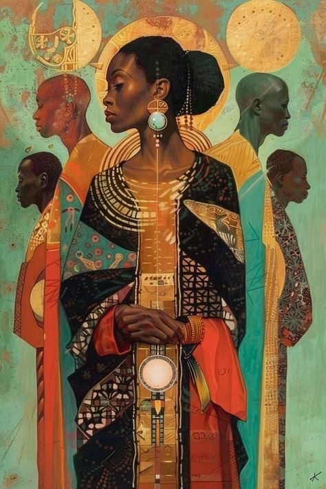 Black Divine Feminine, Art Black Love, Afrofuturism Art, Mood Style, Images D'art, Afrocentric Art, Black Art Painting, Changing Leaves, Art Africain