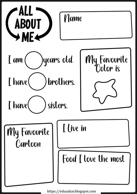 My Self For Kindergarten, Myself Worksheets For Grade 1, Myself Worksheets For Kindergarten, Myself Worksheets For Kids, About Myself Worksheet For Kids, Myself Activity For Kindergarten, My Self Worksheets For Kids, About Myself Worksheet, Self Worksheets