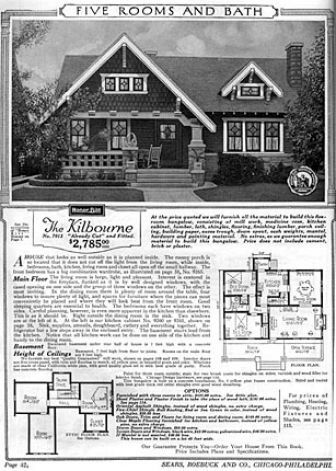 A copy of the 1921 Sears catalog ad.   Emile Oxsen of Pleasanton, who has made a living selling real estate for the past 30 years, is not a man enamoured of modern architecture. So when it came time to build a home for himself, he and his wife, Marjorie, chose a design for a relatively small, (1,200 square-foot) bungalow-style home featured in a 1921 Sears catalog. Sears House Plans, Sears Catalog Homes, Sears Homes, Sims4 Builds, Vintage Floor Plans, Historical Homes, Bungalow Floor Plans, Vintage Homes, Antique Shopping