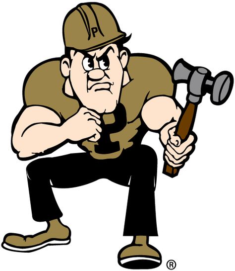 Purdue Boilermakers Mascot Logo - NCAA Division I (n-r) (NCAA n-r ... Purdue Logo, Boilermaker, West Lafayette, Purdue Boilermakers, Purdue University, Virtual Museum, College Logo, Sports Logos, Big Ten