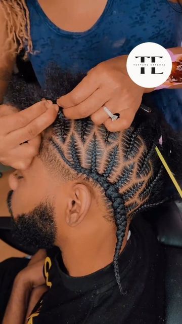 Down Braids Men, Men’s Big Single Braids, Men Feed In Braids, 6 Braids Hairstyles Black Men, Simple Mens Braids, Braiding Styles For Boys, Braid Designs For Men Short Hair, Small Braids Men, Braided Styles For Boys