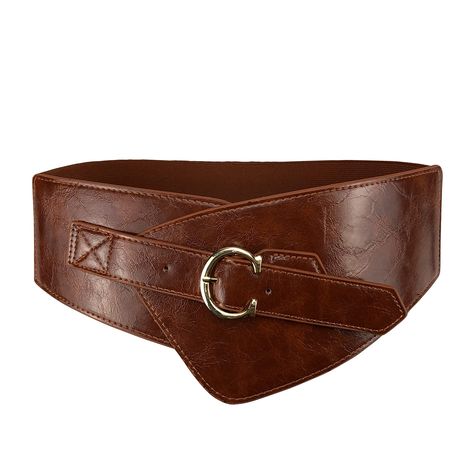 PRICES MAY VARY. Polyester,Pu Leather Buckle closure Dry Cloth Clean ★100% Polyester elastic band + high quality PU leather + C-Shape buckle. ★The unique C-shaped design buckle belt is simple and elegant, transform your clothing look in seconds. Our women waist belt can match with many outfits in any Season. ★Size: Belt length: 33''/86cm, width:4.7''/12cm.The stretch belt is suitable for waist from 34”- 39”. ★No bound felling, behind of the waist belt is elastic, comfortable wearing experience. Gucci Gg Belt, Wide Waist Belt, Boho Belts, Braided Leather Belt, Women Waist, Belt Length, Stretch Belt, Safety Belt, Faux Leather Belts