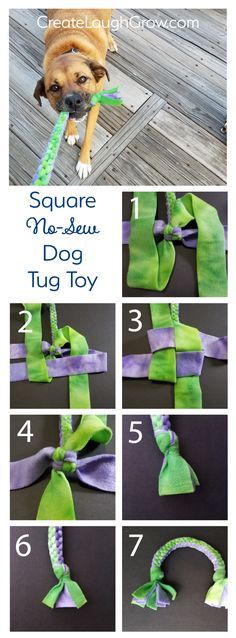 How to Make a Square Knot Dog Tug Toy — Create Laugh Grow Diy Dog Toys Fleece, Dog Tug Toy, Smart Dog Toys, Outdoor Dog Toys, Homemade Dog Toys, Kong Dog Toys, Dog Toys Indestructable, Diy Dog Toys, Dog Enrichment