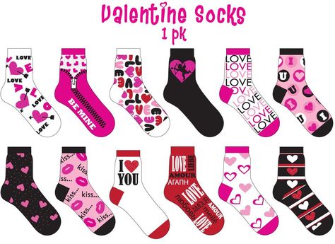 Valentine Socks for Men | WHOLESALE VALENTINE DAY CREW SOCKS 1PK Valentine Socks, Valentines Socks, Socks For Men, Loving U, Crew Socks, Christmas Stockings, Valentines Day, Stockings, Socks