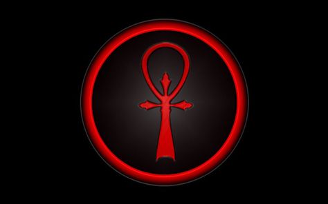 Red ankh from the "Vampire" RPG Vampire Symbols, Vampire Ankh, Eye Of Ra, Natural Hair Art, Hair Art, The Vampire, Peace Symbol, Natural Hair, Phoenix