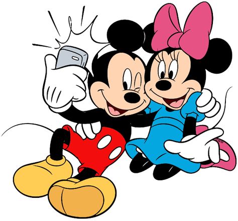 Clip art of Mickey and Minnie Mouse taking a selfie #mickeymouse, #minniemouse, #mickeyandminnie Mickey Mouse Kunst, Minnie Mouse Clipart, Miki Fare, Mickey Mouse E Amigos, Mickey Mouse Clipart, Minnie Mouse Cartoons, Mickey Mouse Imagenes, Arte Do Mickey Mouse, Minnie Y Mickey Mouse