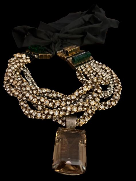 Dries Van Noten Humongous Stunning Statement Vintage Necklace | eBay Made In The Deep South Jewelry, Dries Van Noten Jewelry, Big Necklaces, Gaudy Jewelry, Belt Necklace, Runway Jewelry, Vintage Choker Necklace, Big Necklace, Long Pearl Necklaces