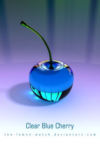 Cherry Iphone Wallpaper, Blue Apple, Blue Cherry, Blue Glass, Iphone Wallpaper, Cherry, Iphone, Glass, Green