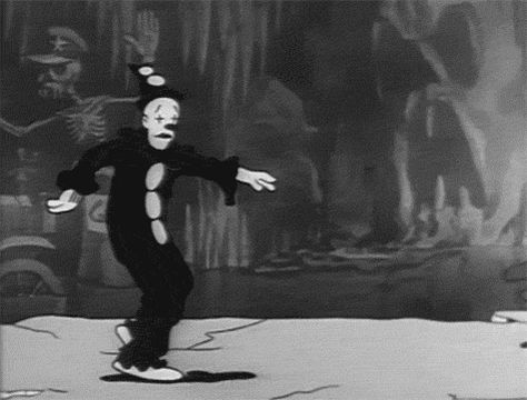 St. James Infirmary Blues Koko the clown (Betty Boop Snow White) Creepy Gif, Spooky Aesthetic, Dark Disney, Black And White Cartoon, Rubber Hose, Dark Grunge, Cartoon Profile Pictures, Spooky Scary, Scary Art