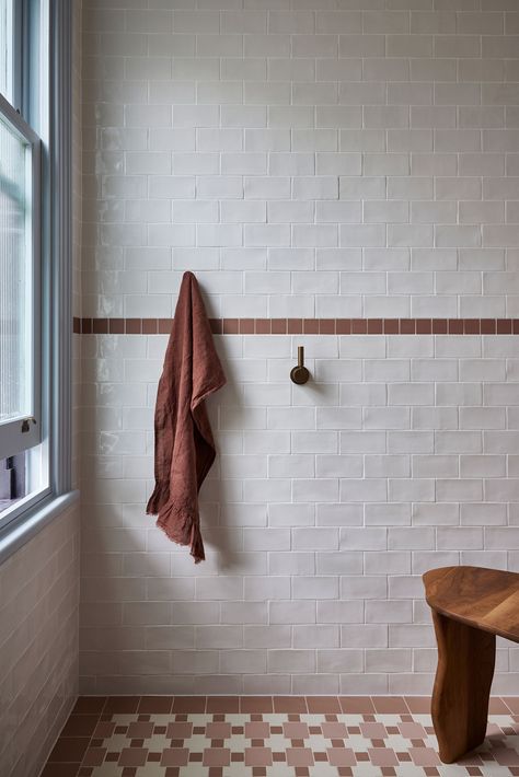 Tile Around Bathtub, Astra Walker, Interlock Design, Icon Bathroom, Construction Photography, Bathtub Ideas, Pink Palette, The Local Project, Downstairs Bathroom