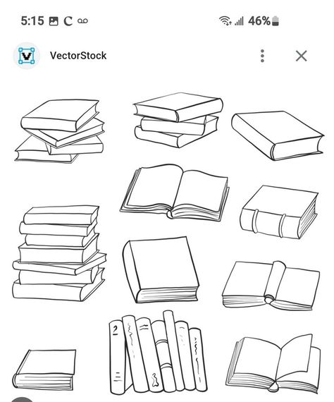 Books Doodles Drawings, Stack Of Books Drawing Simple, Sketch Of Books, Book Drawing Simple, Pile Of Books Drawing, How To Draw A Book, Book Drawing Reference, Book Drawing Easy, Philosophy Tattoo