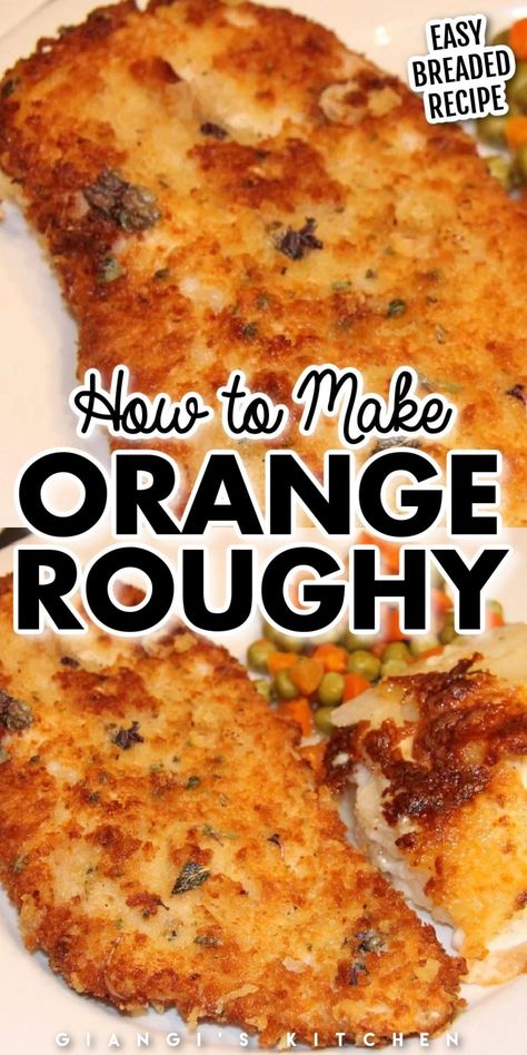 Orange Fish Recipe, How To Cook Orange Roughy, Fried Orange Roughy, Recipes For Orange Roughy Fish, Orange Ruffy Recipes, Orange Roughy Recipes Air Fryer, Breaded Fish Recipes, Orange Roughy Recipes Baked, Baked Orange Roughy