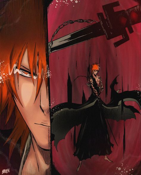 Dangai Ichigo, Bleach Ichigo Bankai, Goku Ssj3, Ichigo Manga, Batman Cartoon, Ichigo Y Rukia, Anime Cover, Bleach Anime Ichigo, Bleach Anime Art