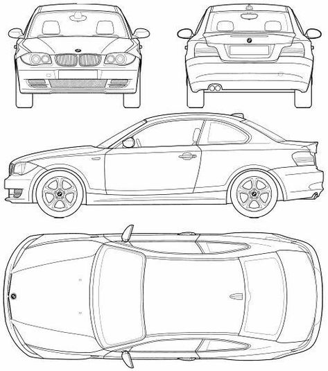 Indulgence on Wheels: Most Luxurious Cars Reviewed Car Back View Drawing, Car Drawing Side View, Back Of Car Drawing, Car Side View Sketch, Car Front View Drawing, Car Drawing Sketches, Car Anatomy, Car Top View, Car Blueprint