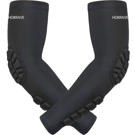 PRICES MAY VARY. 85% Polyester, 15% Spandex 进口 elastic closure ELBOW JOINT AND FOREARM PROTECTION: One HOBRAVE Sleeve equipped with two individual fixed thickened EVA elbow pad and forearm pad. which help absorb shock and resist impact, our arm sleeves will provide full protection for your arms and reduce the risk of injury in combat sports. BREATHABLE MOISTURE WICKING: 85%Polyester/15%Spandex fabric offers excellent fit and comfort.UV Sun protection Cooling technology & UPF50 protection to bloc Football Protective Gear, Elbow Pad, Forearm Sleeve, Youth Soccer, Elbow Pads, Arm Sleeves, Combat Sports, Compression Fabric, Cool Technology