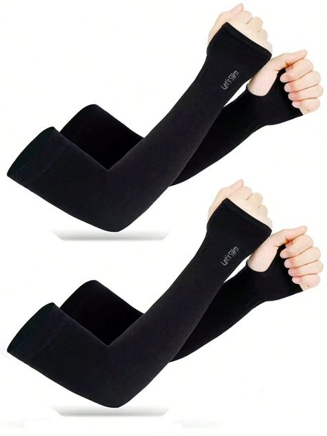 2pairs Black Knitted Solid Color Sunscreen & Cooling Arm Sleeves Black Casual   Fabric    All Women Accessories, size features are:Bust: ,Length: ,Sleeve Length: Sleeve Accessories, Women Gloves, Arm Sleeves, Arm Sleeve, Womens Gloves, Sleeves (women), Black Knit, Black Casual, Maternity Bag