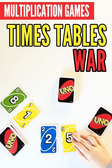 Multiplication Maths Games: TImes Tables War Math Card Games, Maths Games, Math Games For Kids, Card Games For Kids, Math Multiplication, Learning Cards, Fun Math Games, Times Tables, Math Tutor