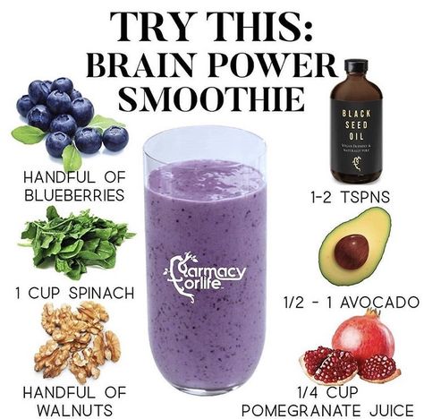 Healthy Smoothie Recipes For Breakfast, Smoothie For Kids, Smoothie Recipes For Breakfast, Easy Healthy Smoothie Recipes, Good Brain Food, Healthy Diet Smoothies, Juice Smoothies Recipes, Rise And Grind, Power Smoothie