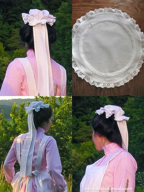 Maid Hat, Mob Cap, Victorian Maid, Victorian Sewing, Edwardian Costumes, Edwardian Hat, House Maid, Making Hats, Historical Hats