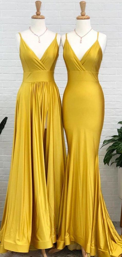 Yellow Spaghetti Straps V-neck Long Bridesmaid Dresses Gown Online,WG1 – SposaDresses Yellow Bridesmaid Dresses Black Women, Hogwarts Style, Yellow Bridesmaid Dress, Prom Dress Yellow, Yellow Bridesmaid, Cheap Bridesmaid Dresses Online, Wedding Game, Henna Night, Yellow Bridesmaid Dresses