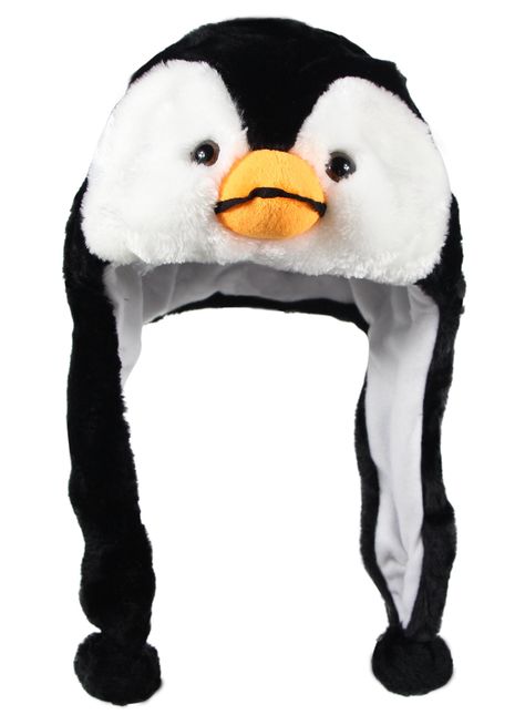 Penguin Hat, Plush Penguin, Winter Headwear, Novelty Hats, Cute Beanies, Crazy Hats, Funny Costumes, Ski Hats, Animal Hats