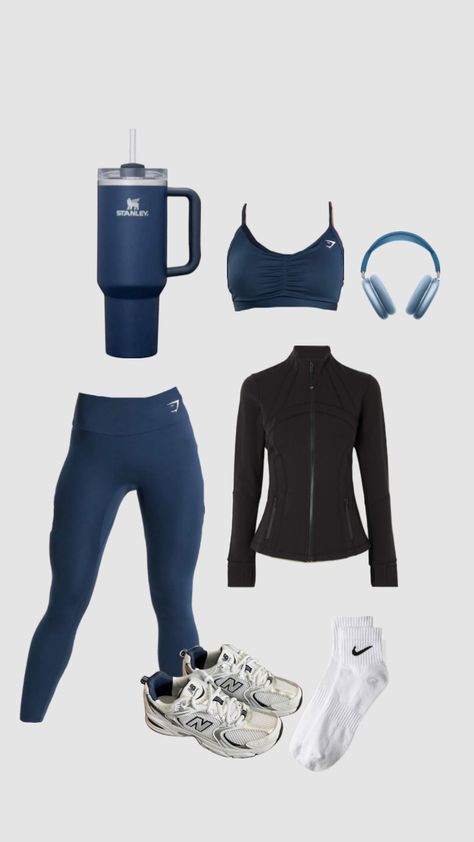 #gymshark #lululemon #gymfit #gymoutfit #aesthetic #gyminspo #navygymfit #outfit #gymsharksportsbra #fitness Gym Bag Essentials Women, Gymshark Outfit, Gym Bag Essentials, Gym Fit, Essential Bag, Running Clothes, Gym Outfit, Sport Fitness, Gym Bag