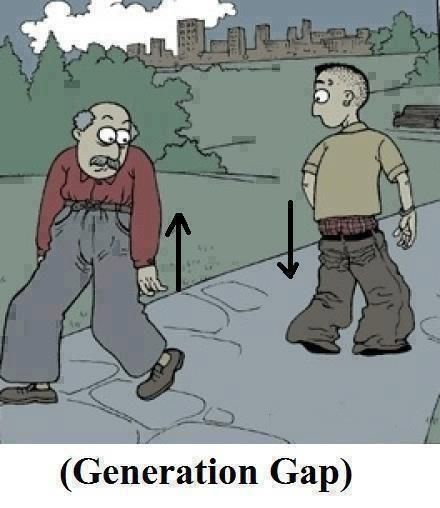 generation, gap, pants, sag, highwater Generation Gap, Best Whatsapp Dp, Whatsapp Dp Images, Humor Grafico, Parenting Humor, Funny Cartoon, Funny Cartoons, Bones Funny, Funny Images