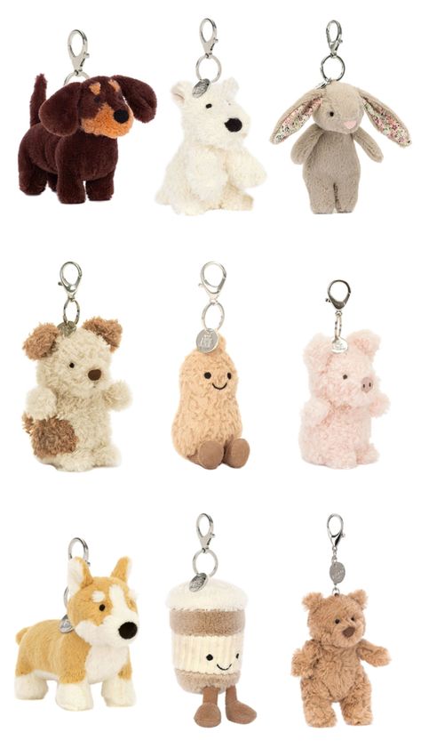 Keychain Jellycat, Jelly Cat Keychain, Gift Astethic, Jellycat Keychain, Jelly Keychain, Jellycat Wishlist, Jelly Cat, Jellycat Stuffed Animals, Calico Critters Families