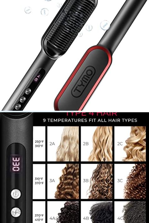 The TYMO Ring Plus Ionic Hair Straightener Brush is a highly effective tool to attain smooth and sleek hair. With its unique design and ionic technology, it straightens hair in no time. Tymo Hair Straightener Brush, Tymo Hair, Hair Straightener Brush, Straightener Brush, Straightening Comb, Sleek Hair, Hair Brush Straightener, Sleek Hairstyles, Led Display