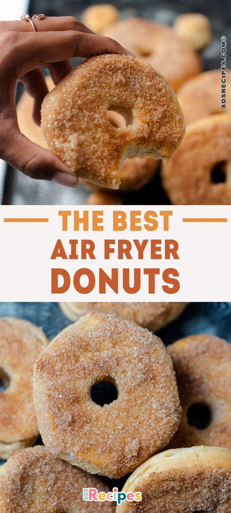 Making donuts might seem daunting, but it's surprisingly easy when you use a few shortcuts and your air fryer. This air fryer donut recipe will win over even the toughest critics! After trying these, I definitely prefer them to the calorie-laden store-bought options. High Protein Donuts, Air Fryer Donuts, Biscuit Donuts, Baking Recipes Healthy, Michigan Food, Protein Donuts, Making Donuts, Cinnamon Sugar Donuts, Flaky Biscuits