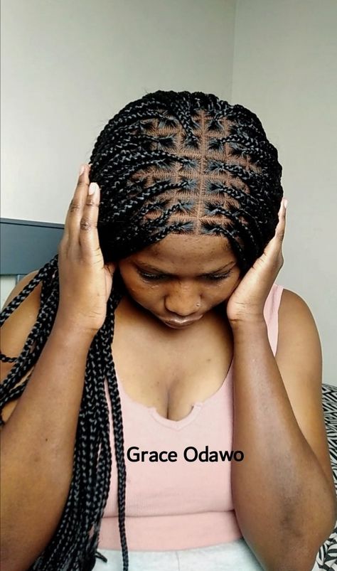 Detailed Diy Box Braid wig. How to crochet Box Braid wig. How to ventilate a lace closure for Knotless Box Braid wig. Knotless braided wig. Knotless Box Braid wig. Knotless wig. 5x5 lace ventilation. Braided wig tutorial. Diy Box Braid wig. How to make a braided wig for beginners. Xpression Braiding Hair, Wig For Beginners, Wig With Closure, Knotless Braided Wig, Boubou Styles, Wig Tutorial, Boubou Styles For Women, Crochet Wig, Crochet Box Braids