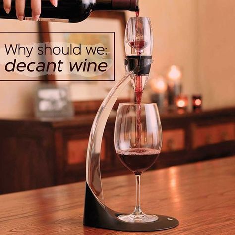 You must have heard about decanting wine. It means slowly pouring it from the bottle through an aerator into the glass to have as result a better wine . But why we do this? Decanting separates sediment from liquid enhances flavor through aeration and saves wine in case of a broken cork . You can find our favorite aerator at gauchoranch.com! #GauchoRanch #GrassFedMeat #Quote #Miami #Florida #USA #HealthyFood #GrassFed #Healthy Wine Aerators, Grape Uses, Wine Aerator, Wine Tourism, Wine Preserver, Cheap Wine, Wine Wednesday, Florida Usa, Wine Accessories